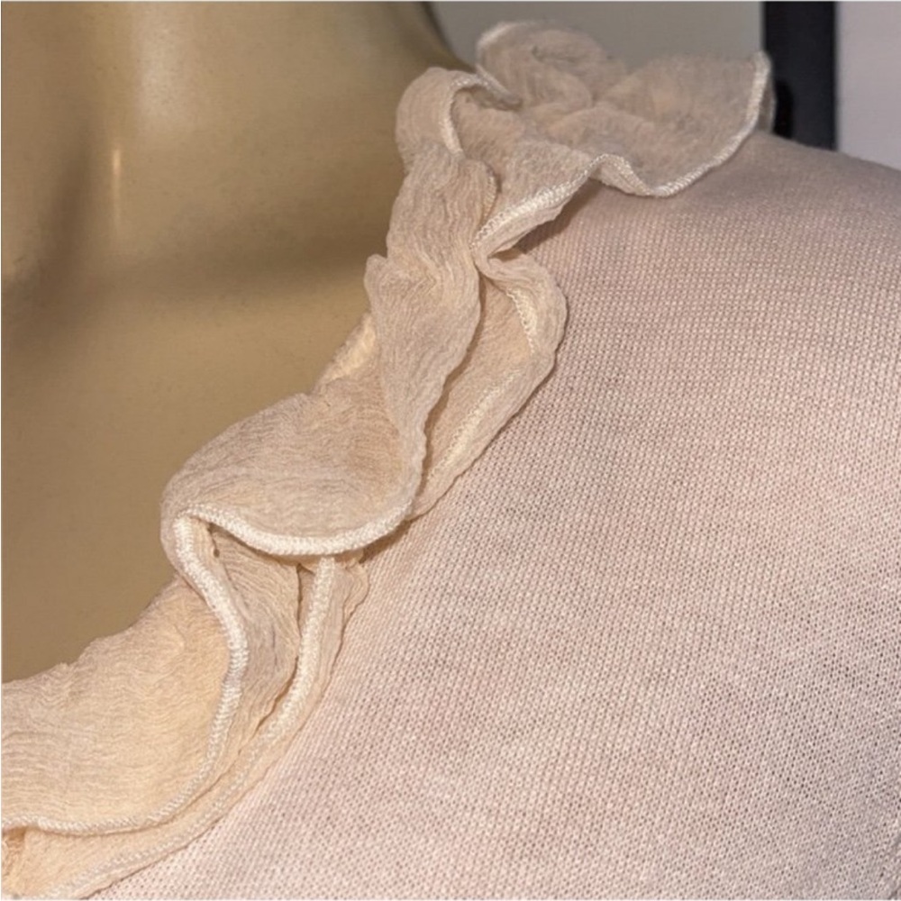 August Silk Cream Ruffled Top - Picture 5 of 11